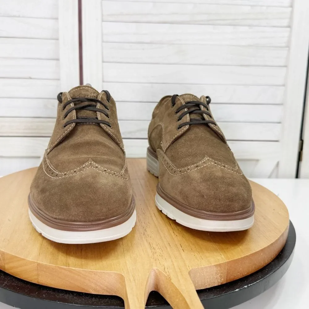 Florshiem Astor Wingtip Suede Loafer Shoes‎ Brown Mens 10 13339-051